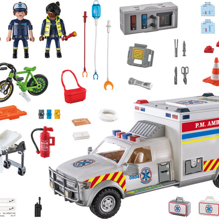 Playmobil Rescue Vehicles: Ambulance with Lights and Sound