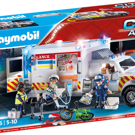 Playmobil Rescue Vehicles: Ambulance with Lights and Sound
