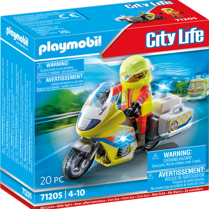 Playmobil Rescue Motorcycle with Flashing Light