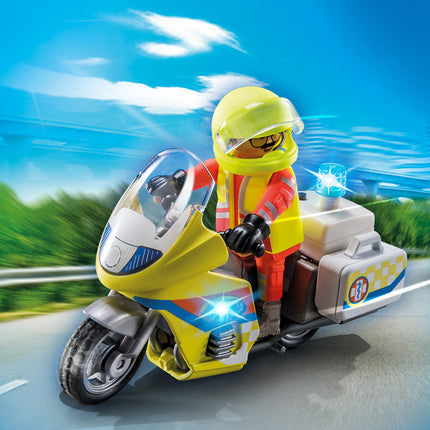 Playmobil Rescue Motorcycle with Flashing Light