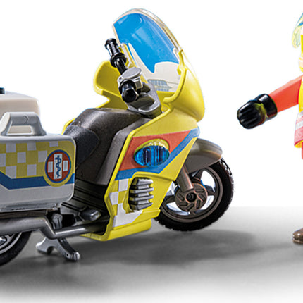 Playmobil Rescue Motorcycle with Flashing Light