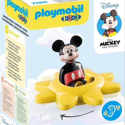 Playmobil 1.2.3 & Disney - Mickey's Spinning Sun with Rattle Feature