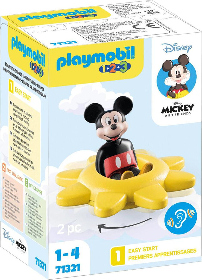 Playmobil 1.2.3 & Disney - Mickey's Spinning Sun with Rattle Feature