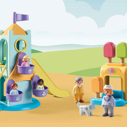 Playmobil 1.2.3: Adventure Tower with Ice Cream Booth
