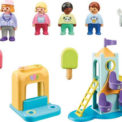 Playmobil 1.2.3: Adventure Tower with Ice Cream Booth