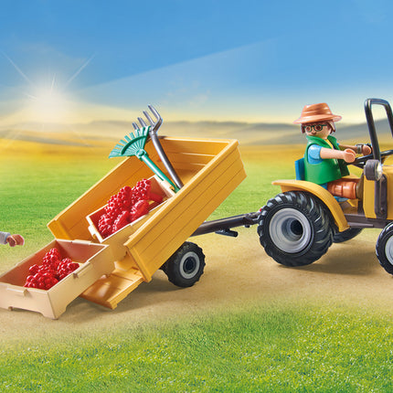 Playmobil Tractor with trailer and water tank