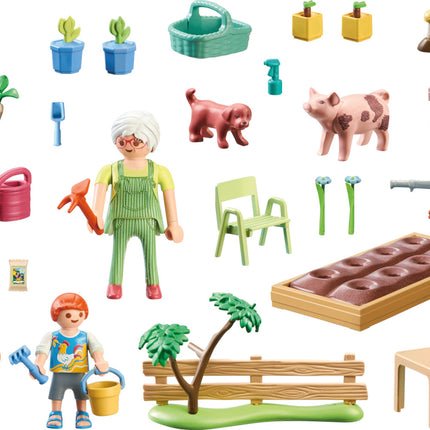 Playmobil Idyllic vegetable garden with grandparents