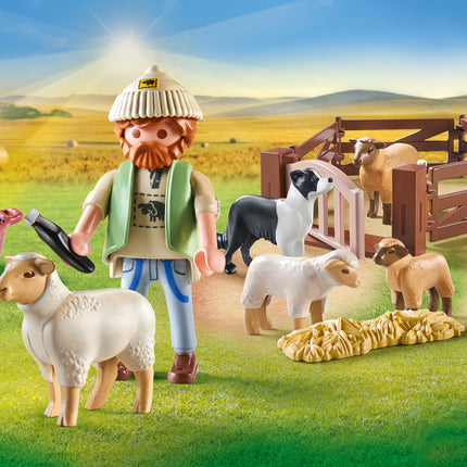 Playmobil Young Shepherd with flock of sheep