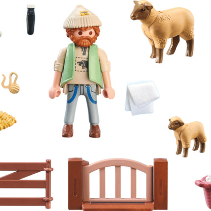 Playmobil Young Shepherd with flock of sheep