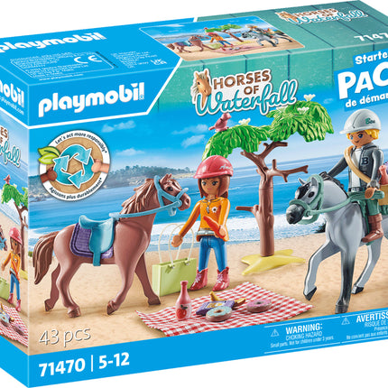 Playmobil Horseback riding trip to the beach with Amelia and Ben