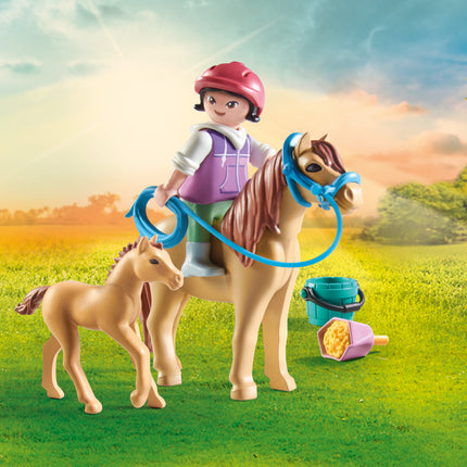 Playmobil Child with Pony and foal