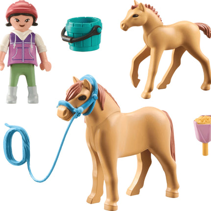 Playmobil Child with Pony and foal