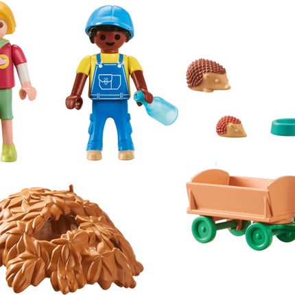 Playmobil Children with Hedgehog family