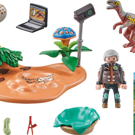 Playmobil Stegosaurus Nest with Egg Thief