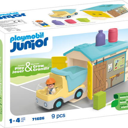 Playmobil Junior: Construction Truck with Garage