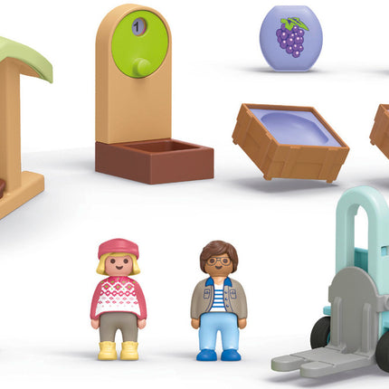 Playmobil Junior: Organic Market Stall & Forklift
