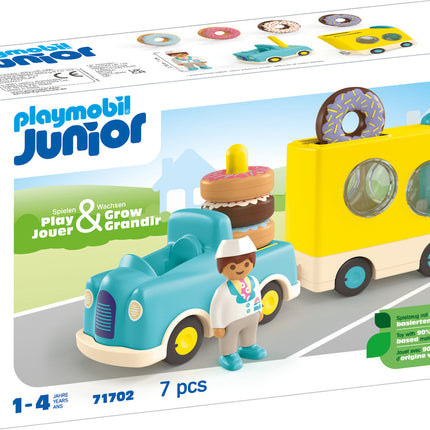 Playmobil Junior: Crazy Donut Truck with Stacking and Sorting Feature