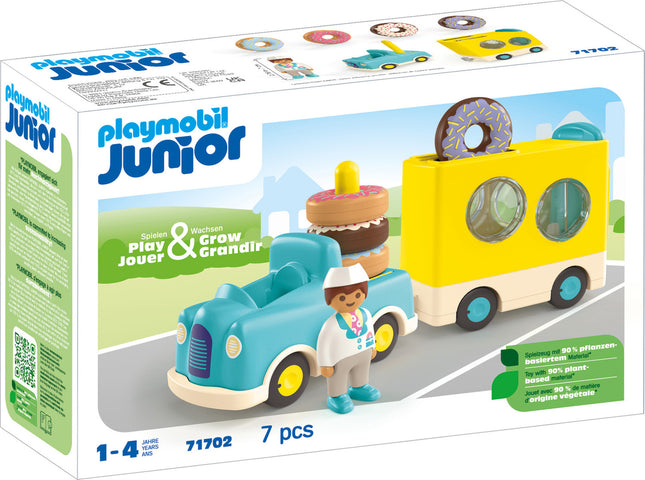 Playmobil Junior: Crazy Donut Truck with Stacking and Sorting Feature