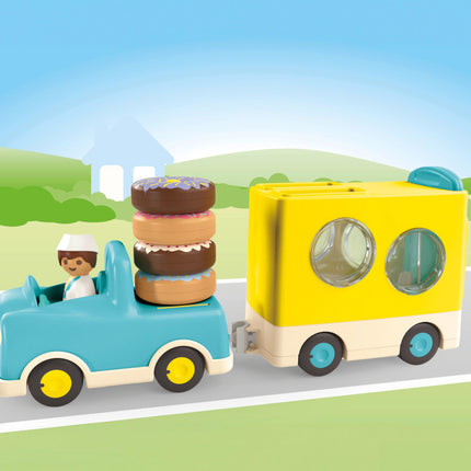 Playmobil Junior: Crazy Donut Truck with Stacking and Sorting Feature