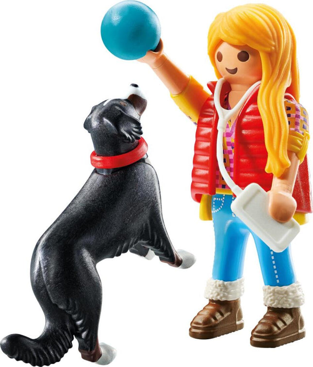 Woman with Mountain Dog