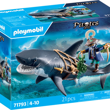 Giant Shark with Pirate