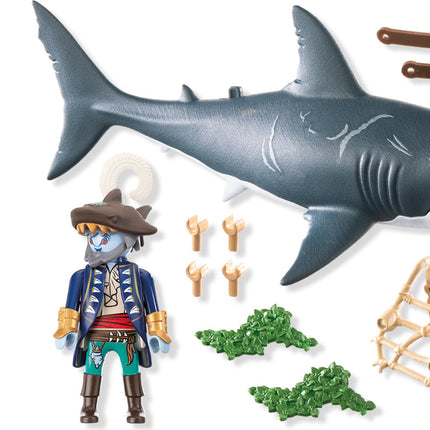 Giant Shark with Pirate