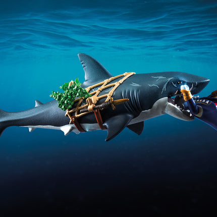 Giant Shark with Pirate
