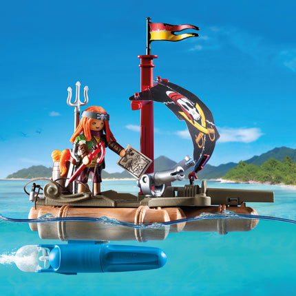 Pirate Raft with Treasure
