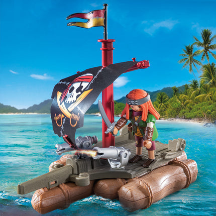 Pirate Raft with Treasure
