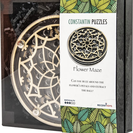 Flower Maze wooden puzzle
