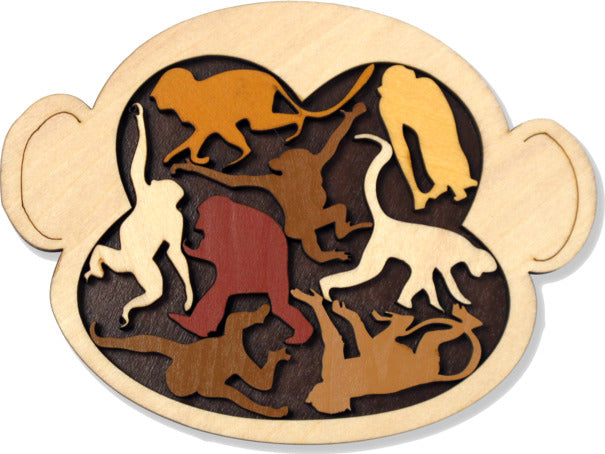 Monkey Madness  wooden packing puzzle