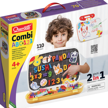 Combi ABC & 123 magnetic numbers & letters case