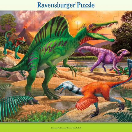 Dinosaurs Roam the Earth 42pc Frame Puzzle