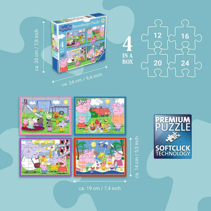 Peppa Pig 12/16/20/24 Pc Puzzle