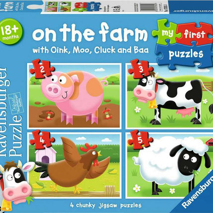 My First Puzzles: On The Farm (2, 3, 4, 5 Piece Puzzles)