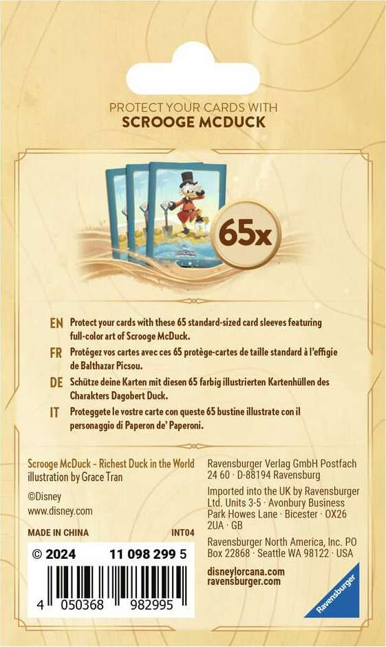 Ravensburger Disney Lorcana TCG: Into the Inklands Card Sleeve Pack - Scrooge McDuck