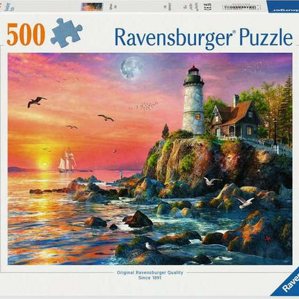 Lighthouse at Sunset (500 Piece Puzzle)