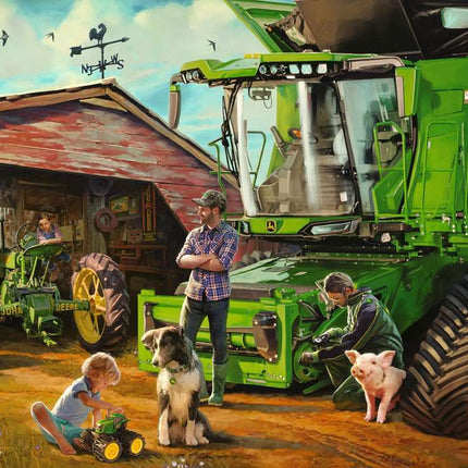 John Deere Then and Now (1000 Piece Puzzle)