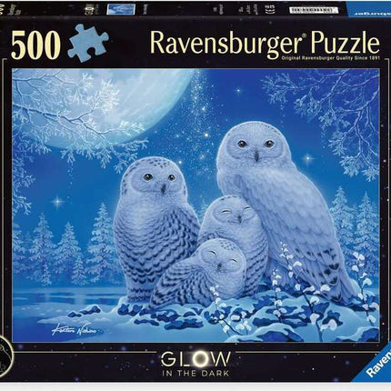 Glow in the Dark: Owls in the Moonlight Puzzle (500 pc)