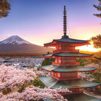 Mount Fuji Cherry Blossom View 1000 Pc Puzzle