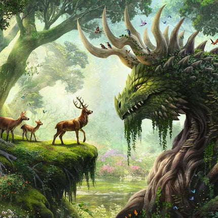 Jigsaw Puzzle The Forest Dragon awakes - 3000 Pieces Puzzle