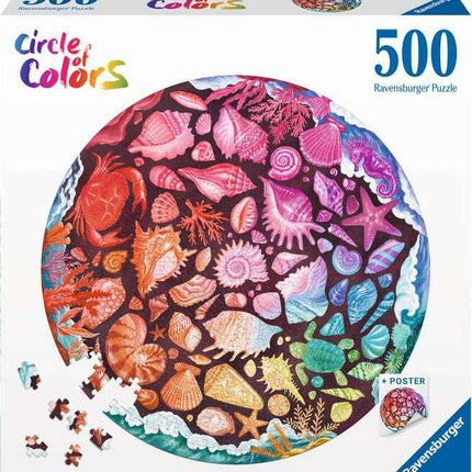 Seashells (500 Piece Round Puzzle)