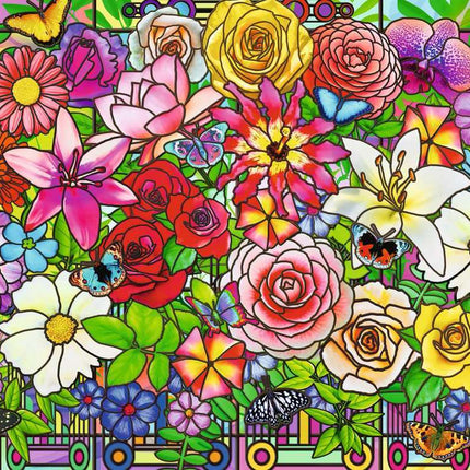 Tiffany Flowers Puzzle (100 pc)