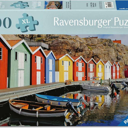 Colorful Houses in Sweden 100 Pc Puzzle