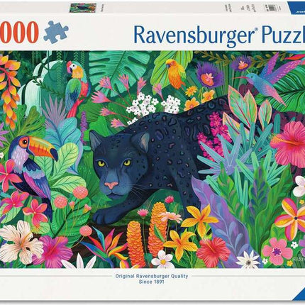 Panther in Flowery Jungle 3000 Pc Puzzle