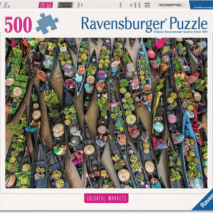 Floating Market, Indonesia 500 Pc Puzzle