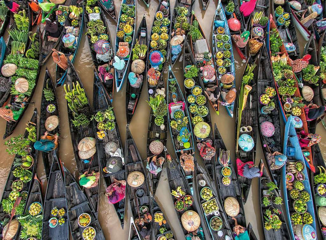Floating Market, Indonesia 500 Pc Puzzle