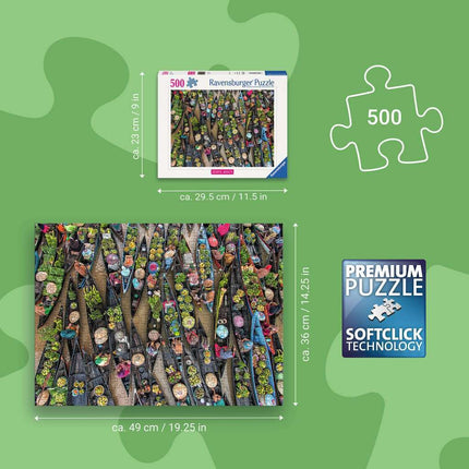 Floating Market, Indonesia 500 Pc Puzzle