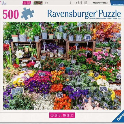 Flower Market, France 500 Pc Puzzle
