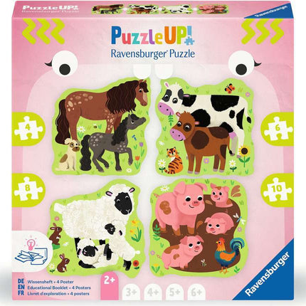 Puzzle Up - Farm Animals Puzzle (4, 6, 8, 10 pc)